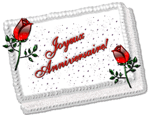 Gif animé joyeux anniversaire gateau